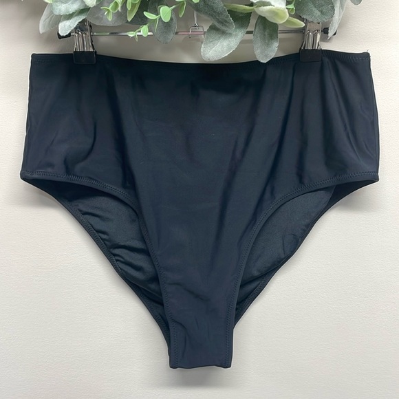 NWT Cupshe  High Waisted Black Bikini Bottom XXL - Picture 1 of 10